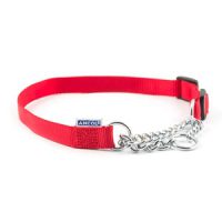 Ancol Nylon Check Choke Red 2-4 35-45cm