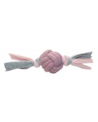 LR Fleecy Rope Ball Tugger Pink