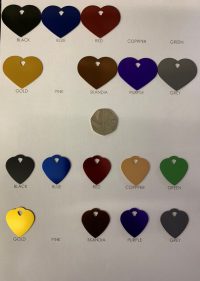 Pet ID Tag Heart Small Gold