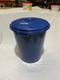 Plastic Dustbin Clip Lid Blue 70lt