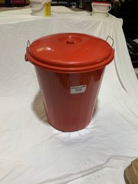 Plastic  Dust bin Clip Lid Red 70lt