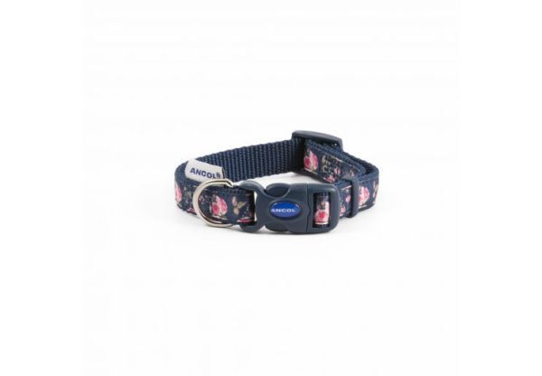 Ancol Fashion Collar Navy Rose**DISC