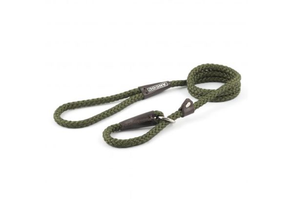 Ancol Heritage Rope Slip Lead Green