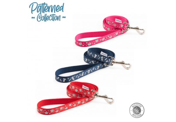 Ancol Fashion Collar Red Reflect Stars