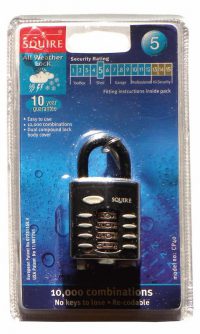 Padlock Combi CP40 Squire Short WEATHERPROOF